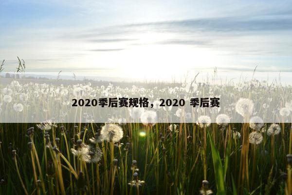 2020季后赛规格，2020 季后赛