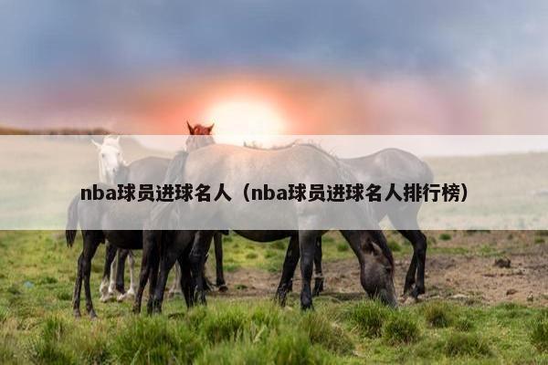 nba球员进球名人（nba球员进球名人排行榜）
