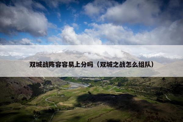 双城战阵容容易上分吗（双城之战怎么组队）