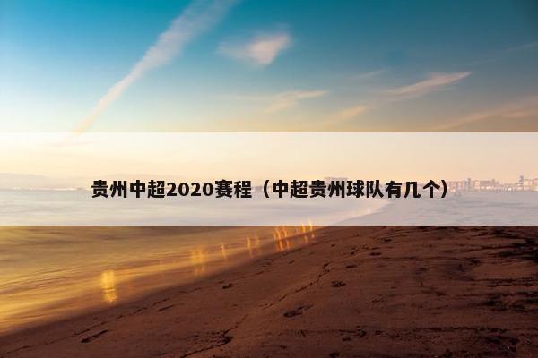 贵州中超2020赛程（中超贵州球队有几个）