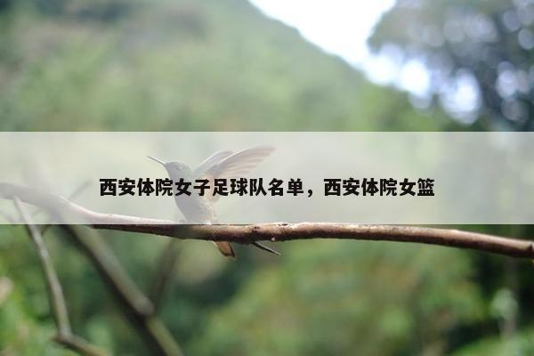 西安体院女子足球队名单，西安体院女篮