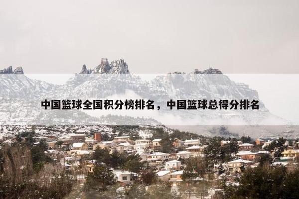 中国篮球全国积分榜排名，中国篮球总得分排名