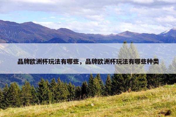 品牌欧洲杯玩法有哪些，品牌欧洲杯玩法有哪些种类
