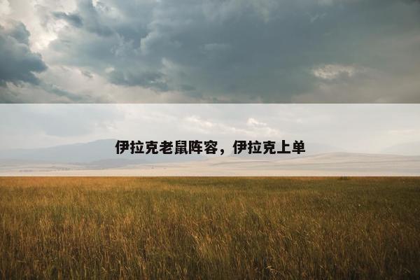 伊拉克老鼠阵容，伊拉克上单