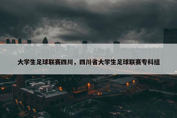 大学生足球联赛四川，四川省大学生足球联赛专科组