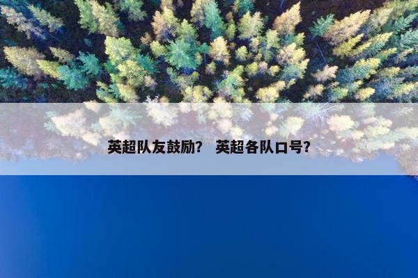 英超队友鼓励？ 英超各队口号？