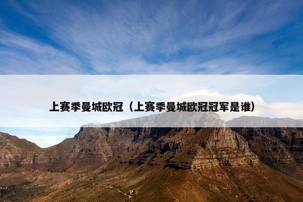 上赛季曼城欧冠（上赛季曼城欧冠冠军是谁）