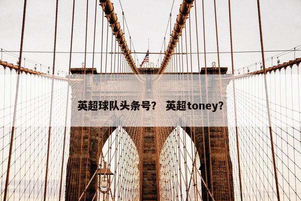 英超球队头条号？ 英超toney？