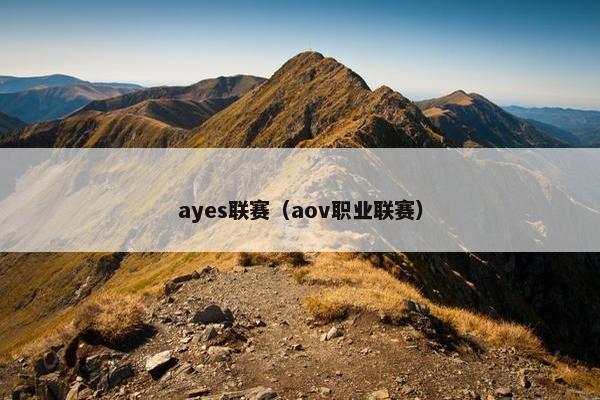 ayes联赛（aov职业联赛）