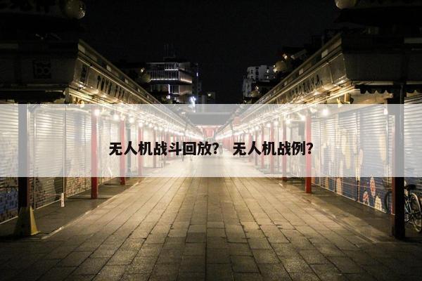 无人机战斗回放？ 无人机战例？