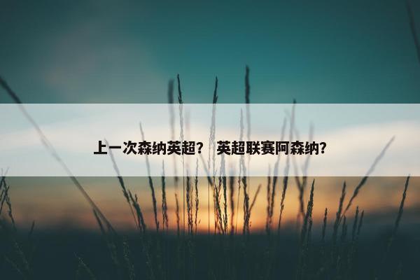 上一次森纳英超？ 英超联赛阿森纳？