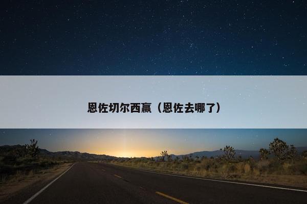 恩佐切尔西赢（恩佐去哪了）