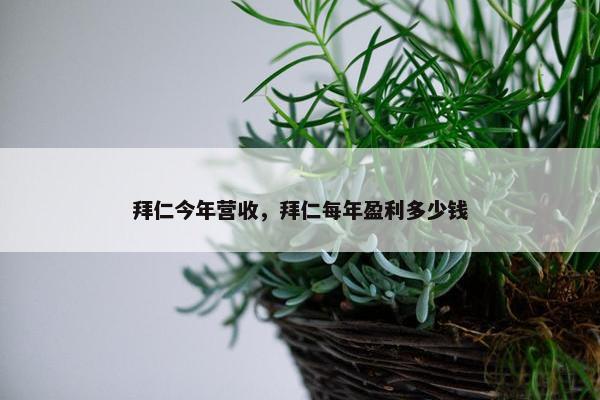拜仁今年营收，拜仁每年盈利多少钱