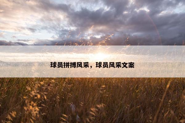 球员拼搏风采，球员风采文案