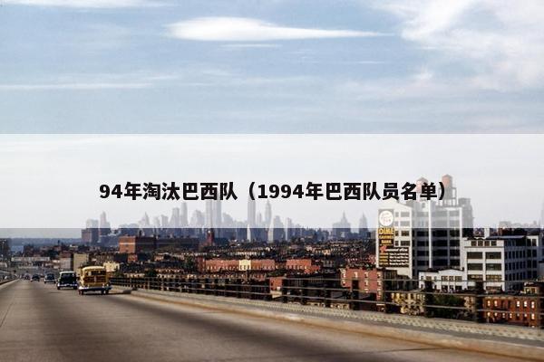 94年淘汰巴西队（1994年巴西队员名单）