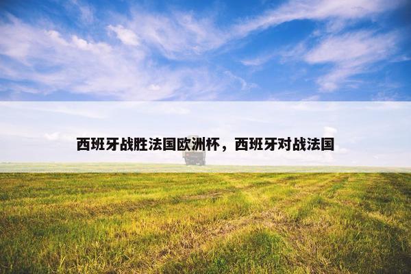 西班牙战胜法国欧洲杯，西班牙对战法国