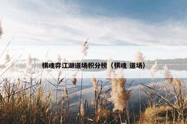棋魂弈江湖道场积分榜（棋魂 道场）