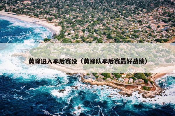 黄峰进入季后赛没（黄蜂队季后赛最好战绩）