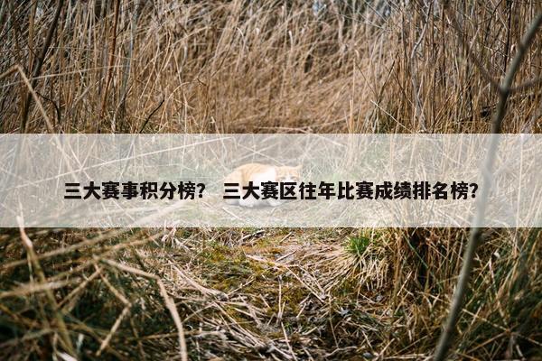 三大赛事积分榜？ 三大赛区往年比赛成绩排名榜？
