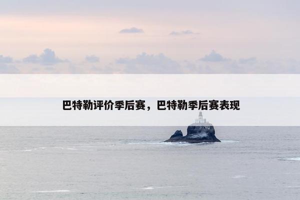巴特勒评价季后赛，巴特勒季后赛表现