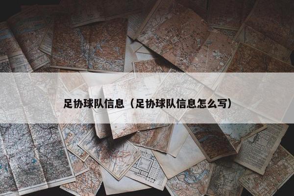足协球队信息（足协球队信息怎么写）
