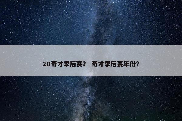 20奇才季后赛？ 奇才季后赛年份？