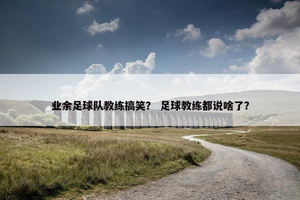 业余足球队教练搞笑？ 足球教练都说啥了？