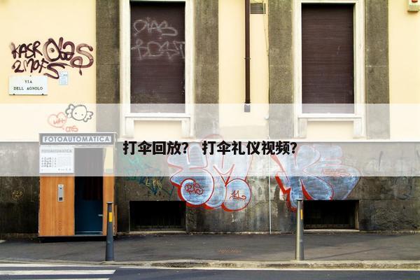 打伞回放？ 打伞礼仪视频？