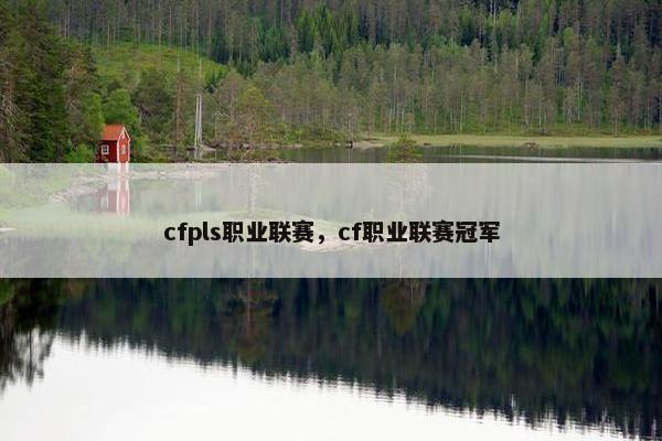 cfpls职业联赛，cf职业联赛冠军