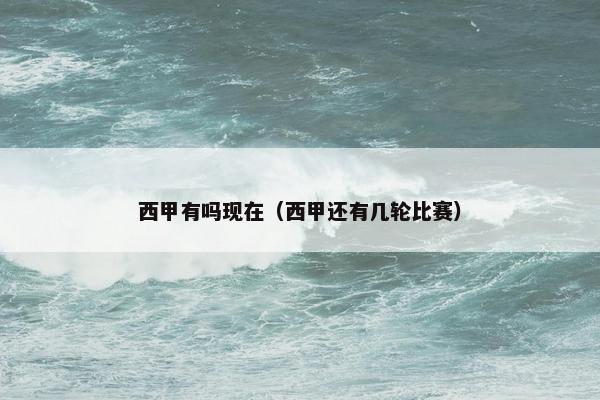 西甲有吗现在（西甲还有几轮比赛）