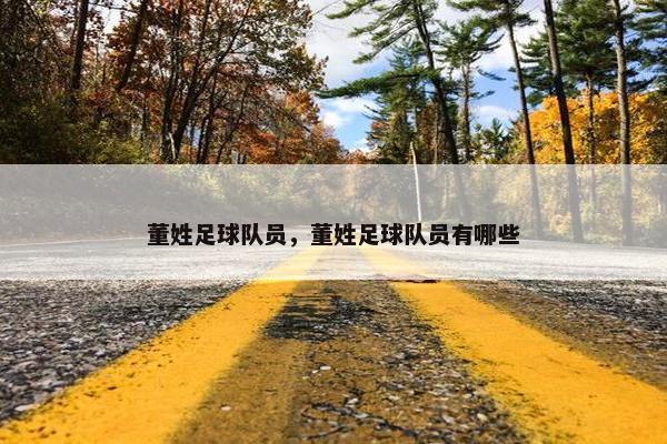 董姓足球队员，董姓足球队员有哪些