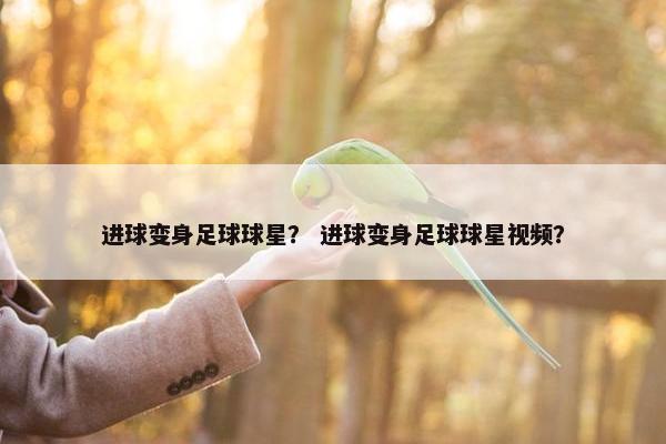 进球变身足球球星？ 进球变身足球球星视频？