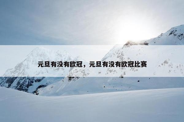 元旦有没有欧冠，元旦有没有欧冠比赛