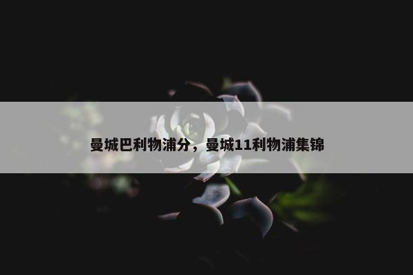 曼城巴利物浦分，曼城11利物浦集锦