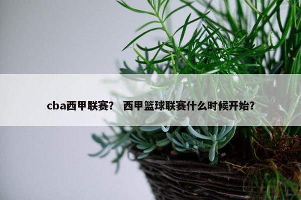 cba西甲联赛？ 西甲篮球联赛什么时候开始？