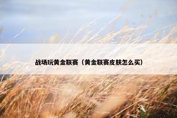 战场玩黄金联赛（黄金联赛皮肤怎么买）