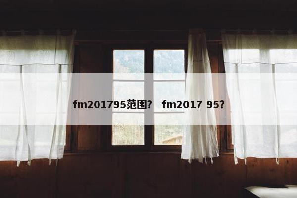fm201795范围？ fm2017 95？