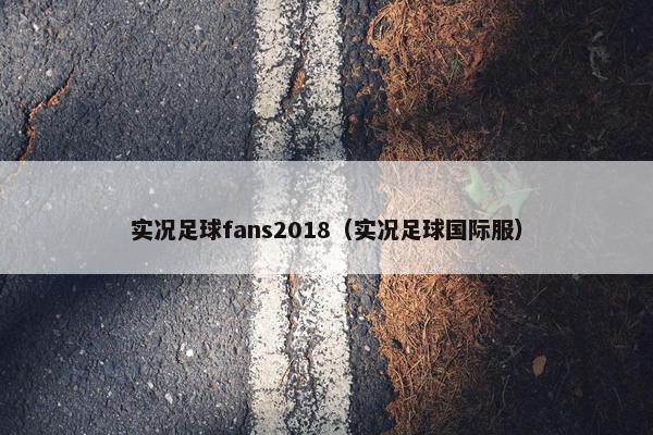 实况足球fans2018（实况足球国际服）