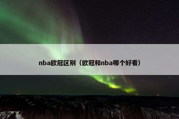 nba欧冠区别（欧冠和nba哪个好看）