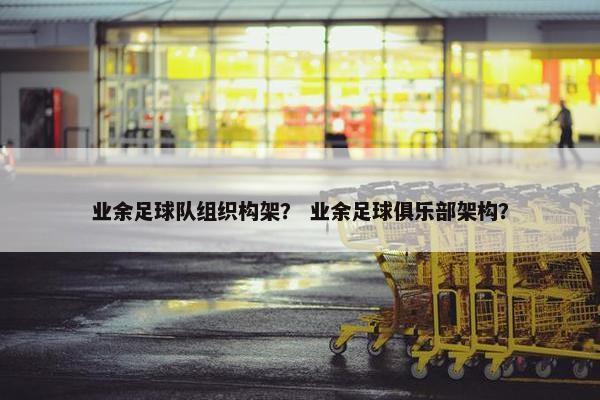 业余足球队组织构架？ 业余足球俱乐部架构？