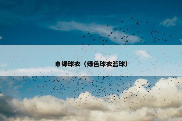 申绿球衣（绿色球衣篮球）