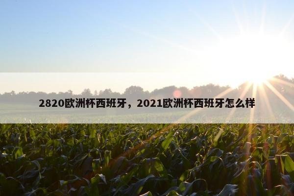 2820欧洲杯西班牙，2021欧洲杯西班牙怎么样
