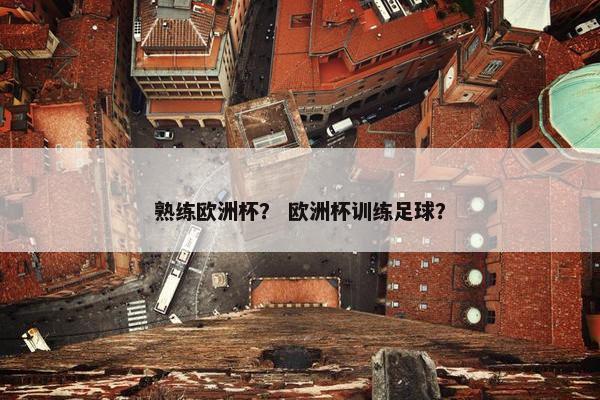 熟练欧洲杯？ 欧洲杯训练足球？