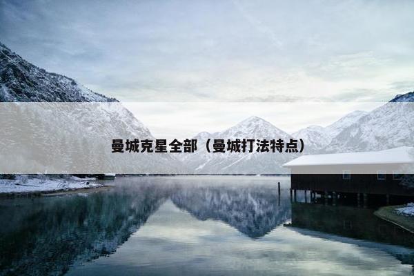 曼城克星全部（曼城打法特点）