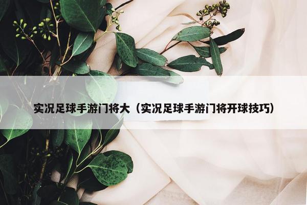 实况足球手游门将大（实况足球手游门将开球技巧）