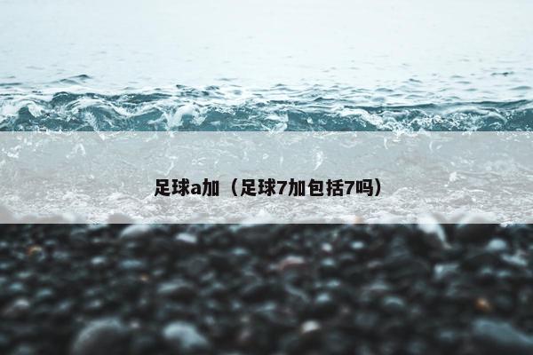 足球a加（足球7加包括7吗）