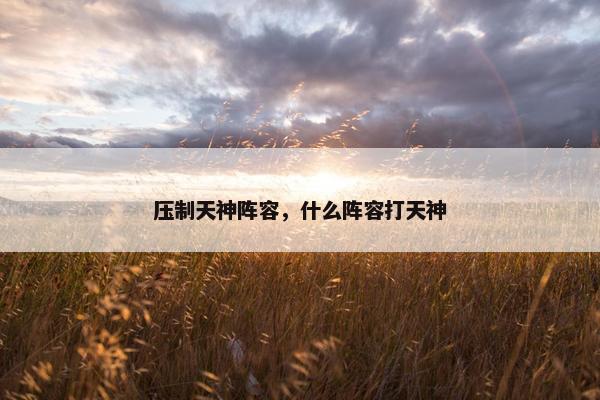 压制天神阵容，什么阵容打天神