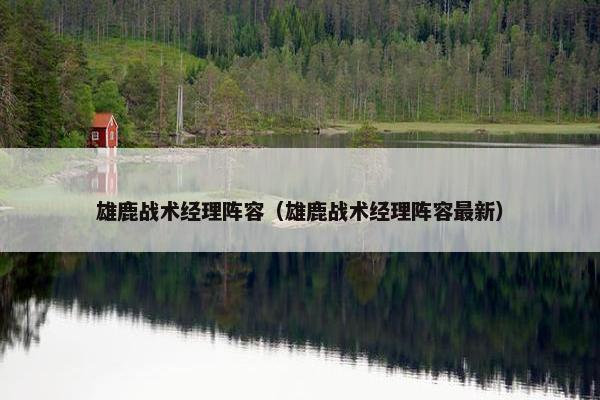 雄鹿战术经理阵容（雄鹿战术经理阵容最新）