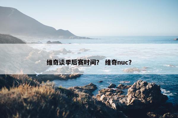 维奇谈季后赛时间？ 维奇nuc？