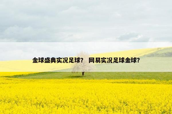 金球盛典实况足球？ 网易实况足球金球？